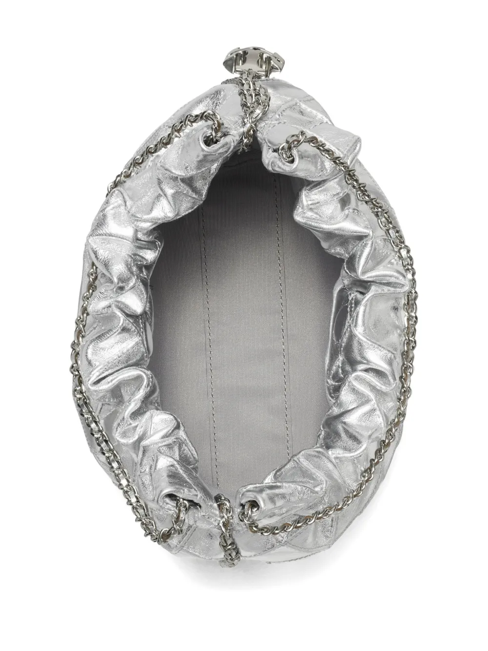 Tory Burch Fleming kleine schoudertas Zilver