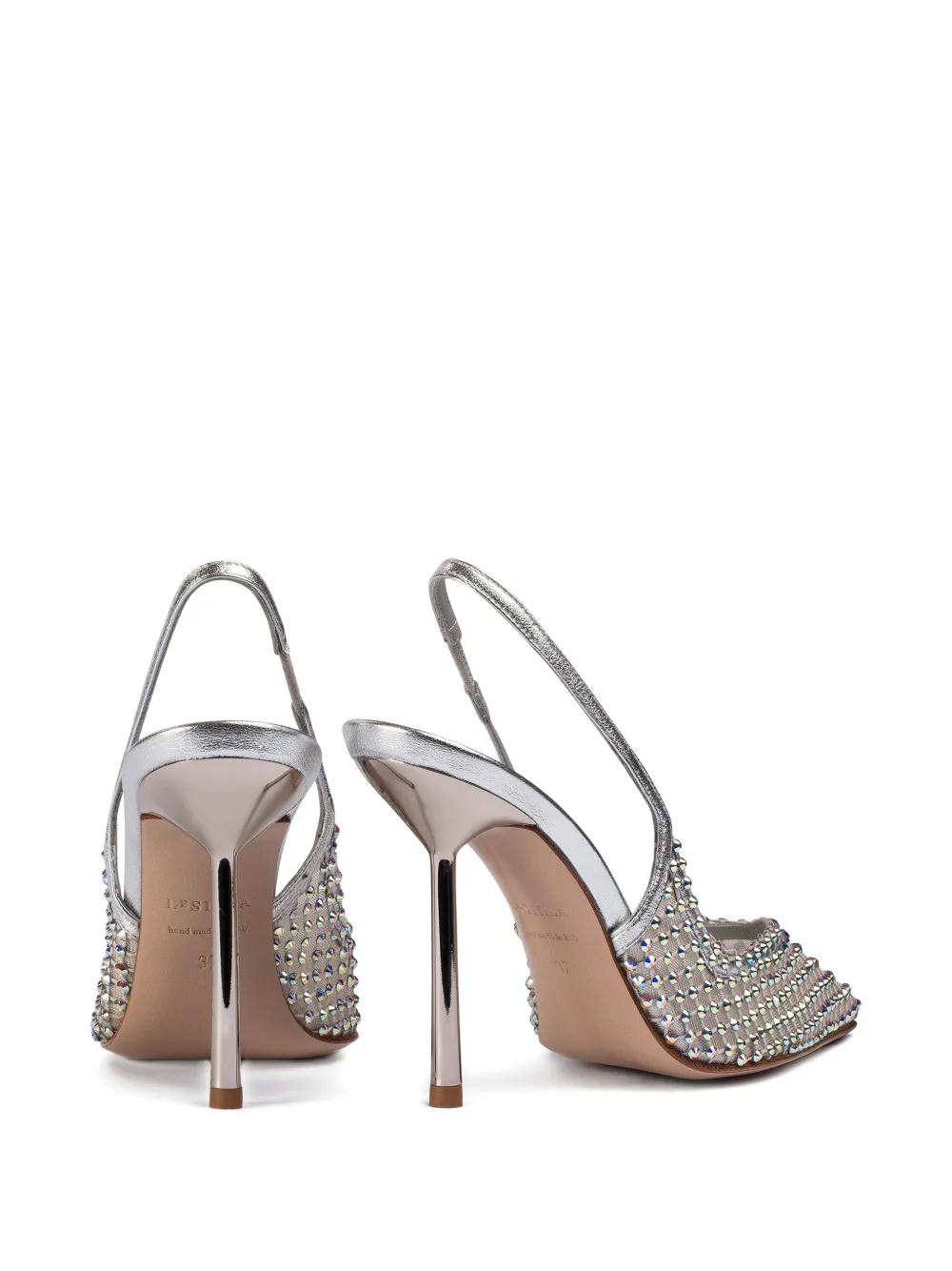 Le Silla Gilda rhinestone-embellishment slingback pumps Wit