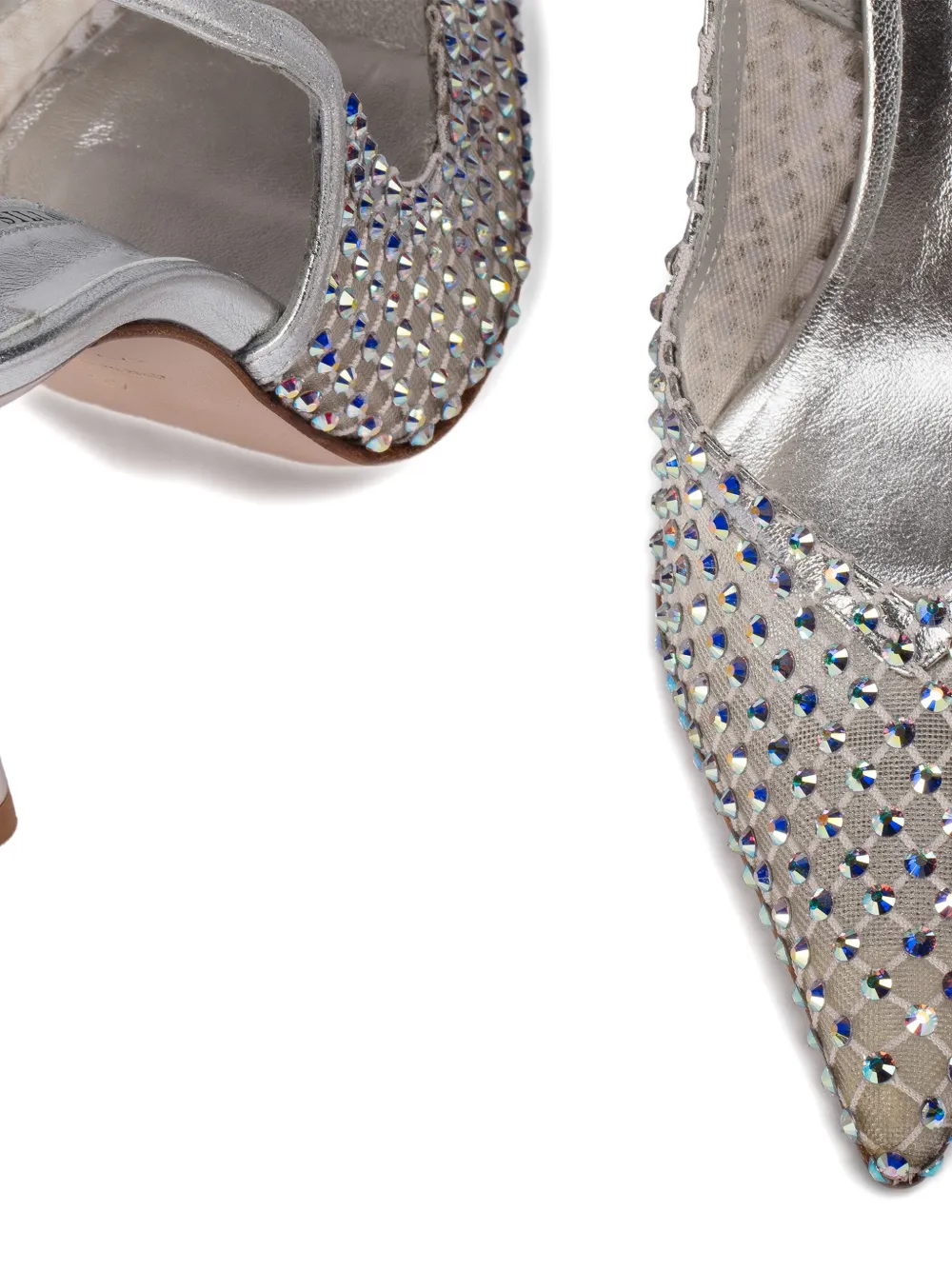 Le Silla Gilda rhinestone-embellishment slingback pumps Wit