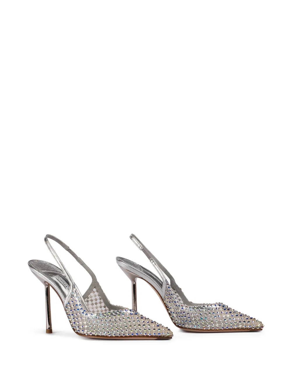 Le Silla Gilda slingback pumps verfraaid met stras Wit