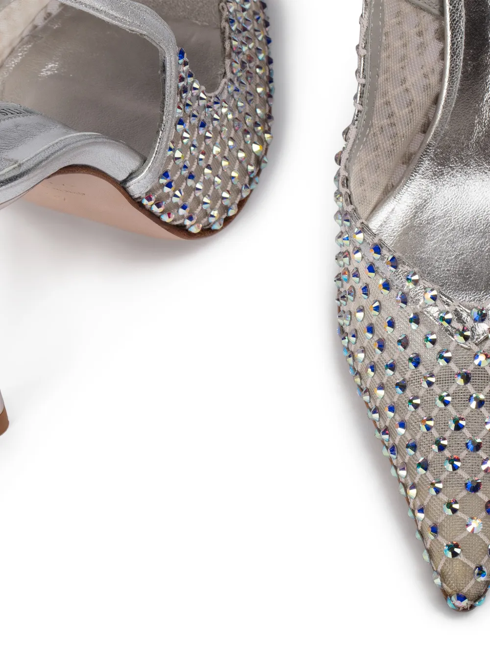 Le Silla Gilda slingback pumps verfraaid met stras Wit