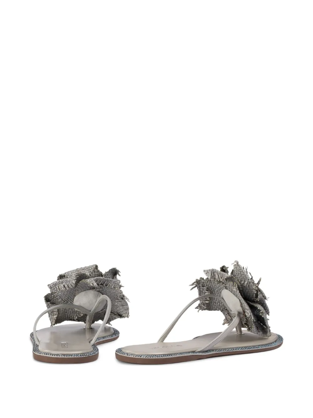 Le Silla Rose sandalen verfraaid met bloemen Grijs