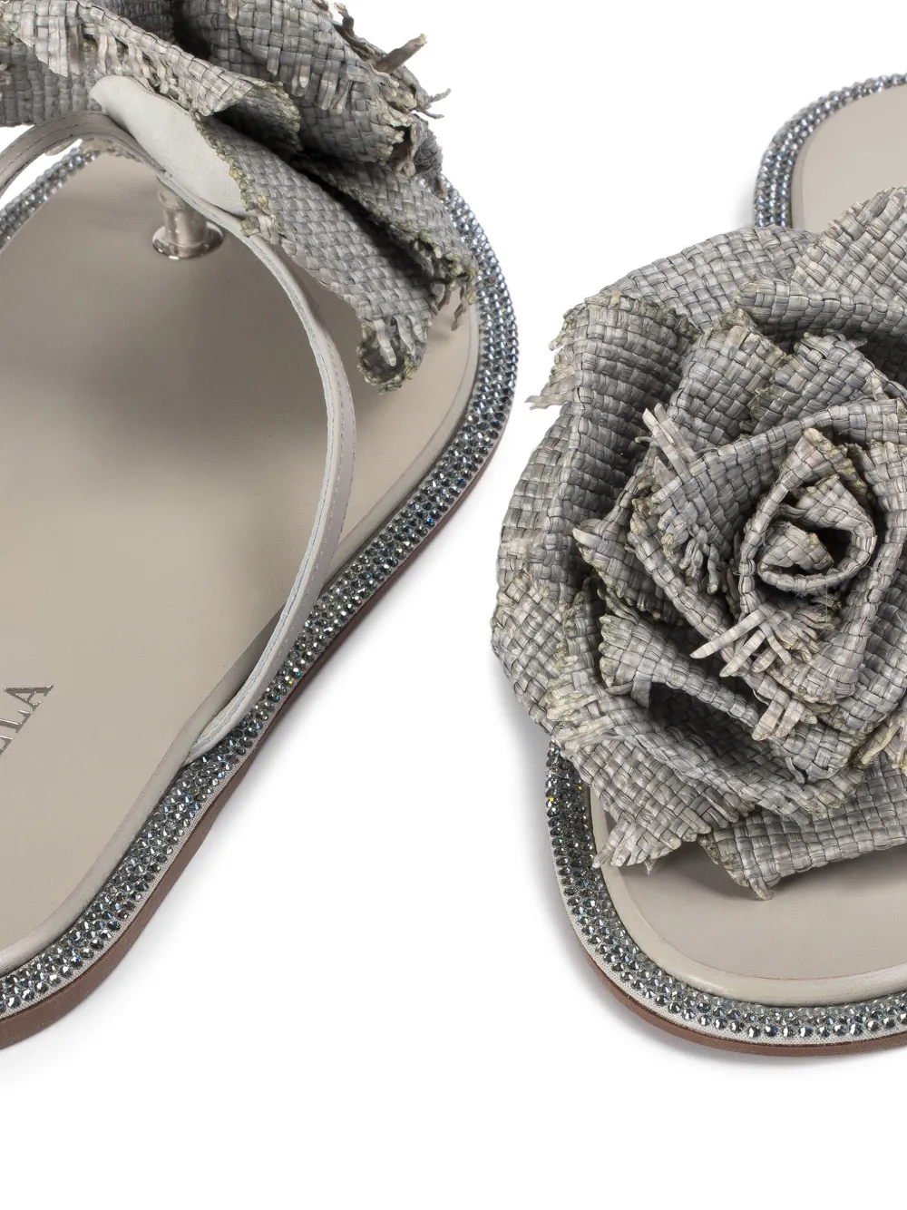 Le Silla Rose sandalen verfraaid met bloemen Grijs