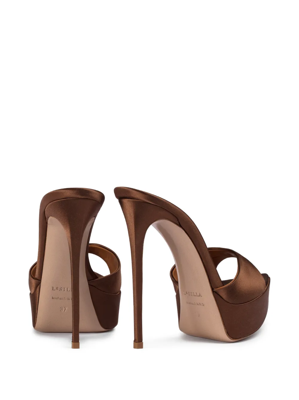 Le Silla Sandalen met plateauzool Bruin