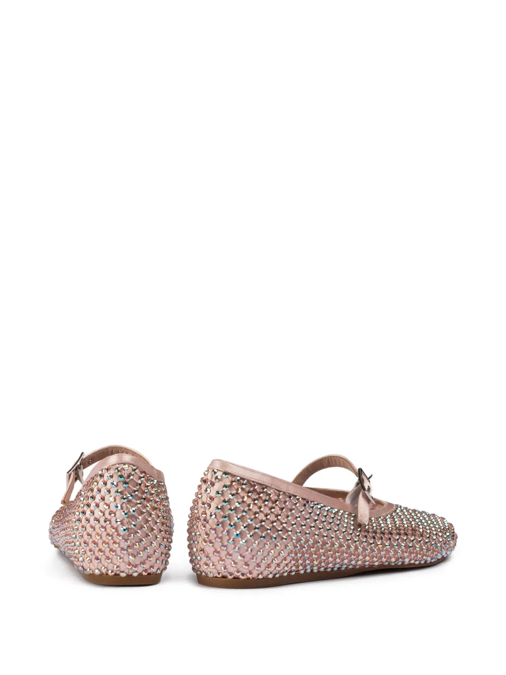 Le Silla Gilda ballerina's verfraaid met kristallen Roze