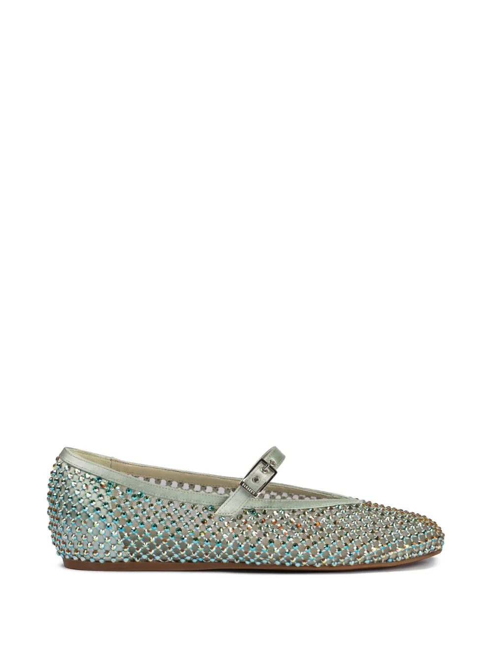 Le Silla Gilda crystal-embellished ballerina shoes - Verde