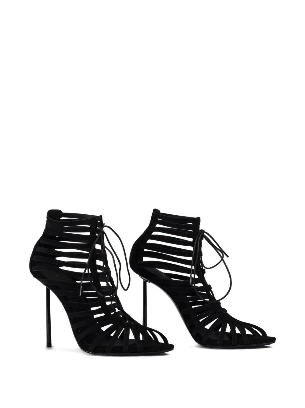 Le Silla Cage lace-up ankle boots Zwart