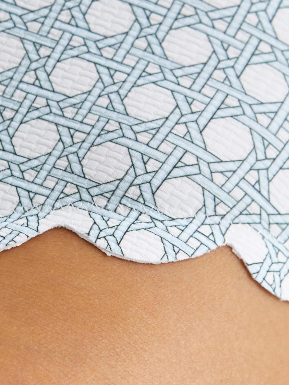 Marysia La Roche Maillot Cane-print Swimsuit In White