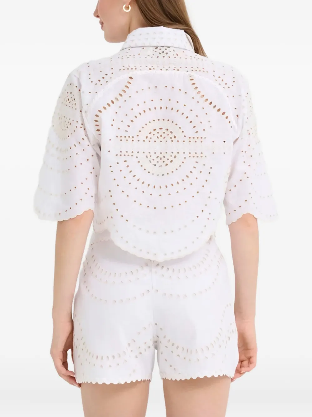  Charo Ruiz Ibiza Emmie Openwork Shirt - White 