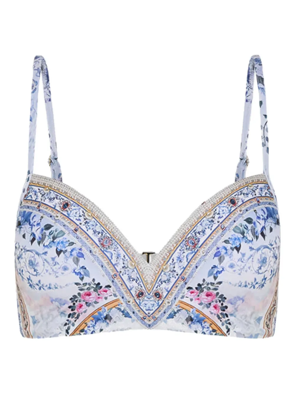 Camilla Season Of The Siren Bikini Top In White