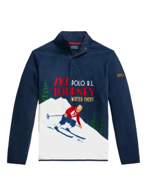 Polo Ralph Lauren skier-graphic fleece sweatshirt