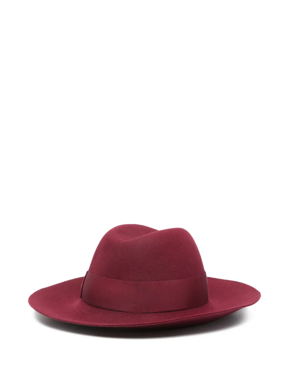 Borsalino Claudette ribbon-detail hat - Rosso
