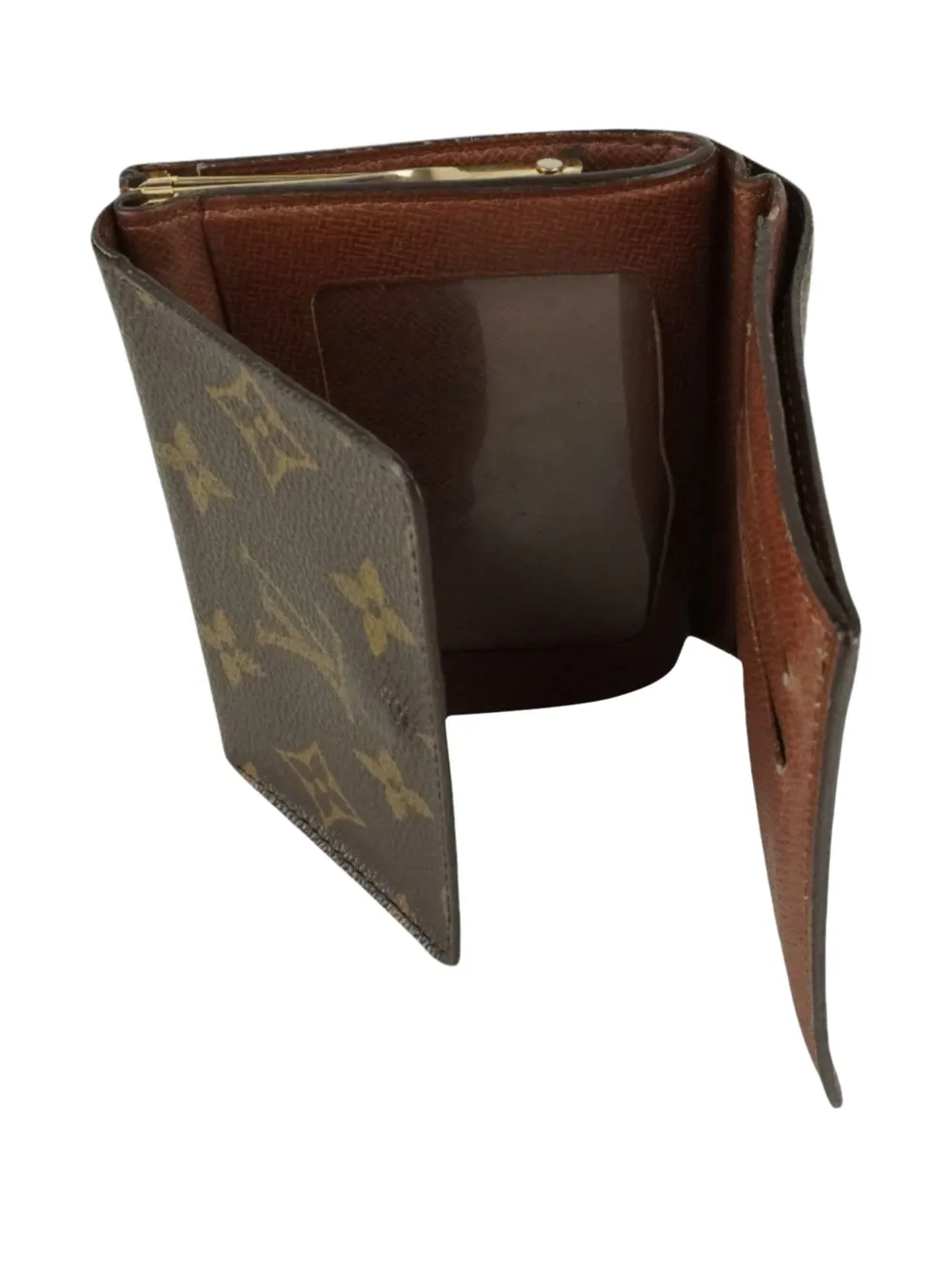 Pre-owned Louis Vuitton Monogram-canvas Trifold Wallet In Brown