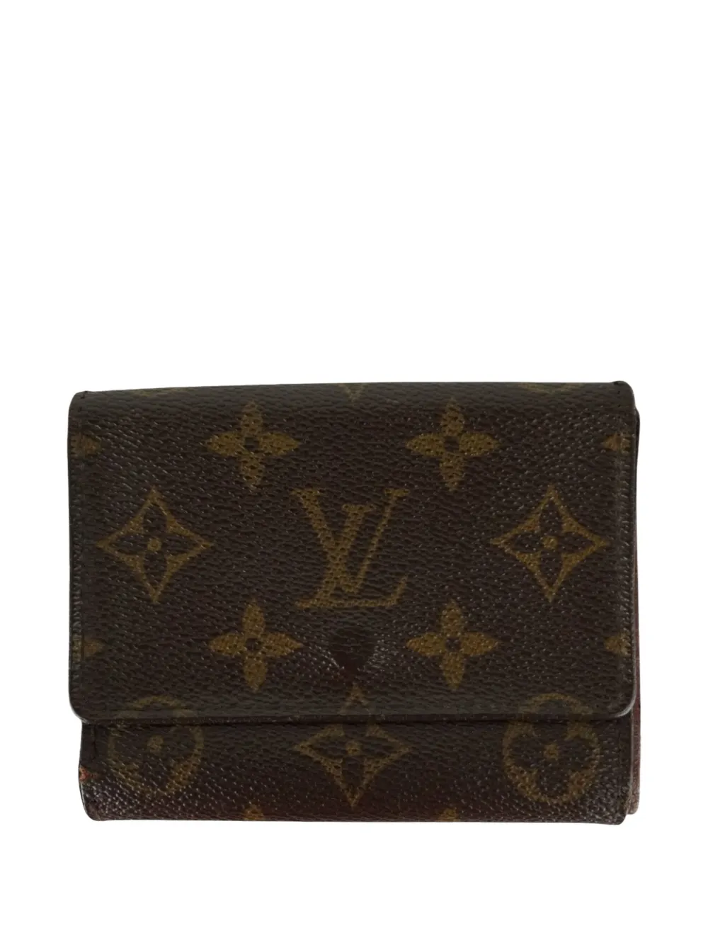 Pre-owned Louis Vuitton Monogram-canvas Trifold Wallet In Brown