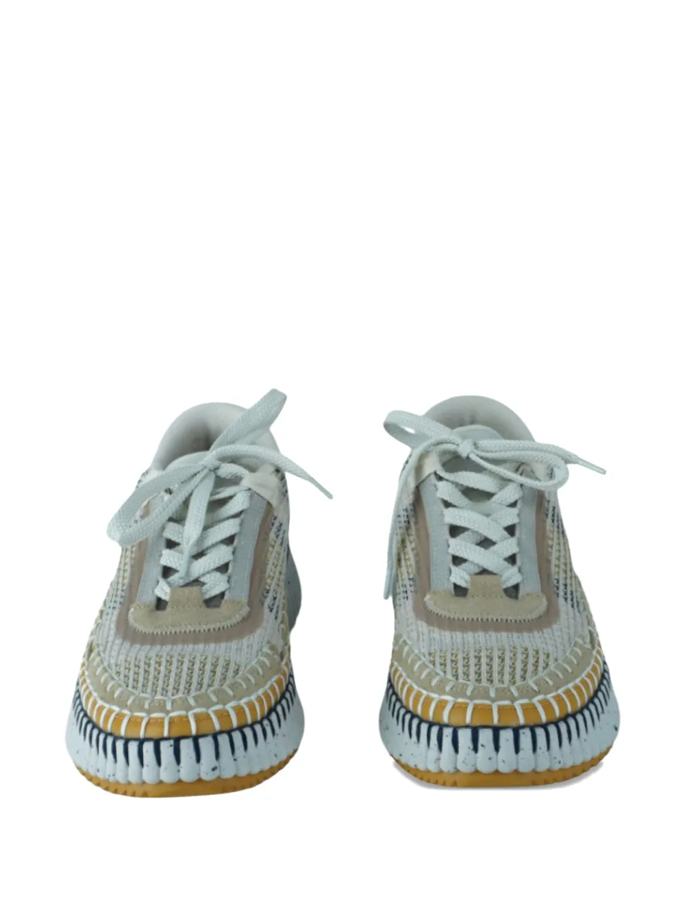 Chloé Vintage Nama stitching-detail sneakers - Blauw