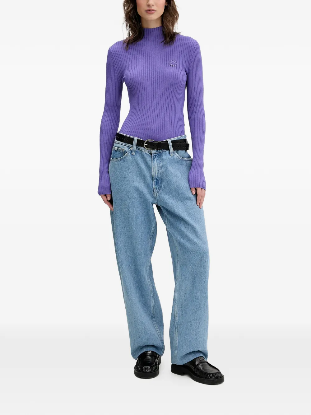 HUGO suéter tejido de canalé con cuello falso | Suéteres | Image 2