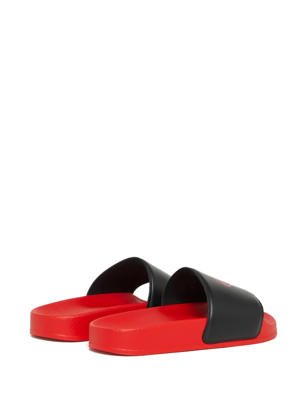 Diesel Kids embossed-logo slides Rood