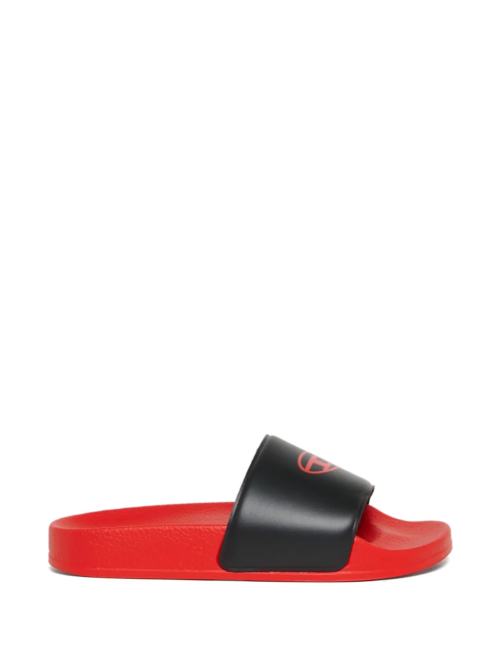 Diesel Kids embossed-logo slides Rood