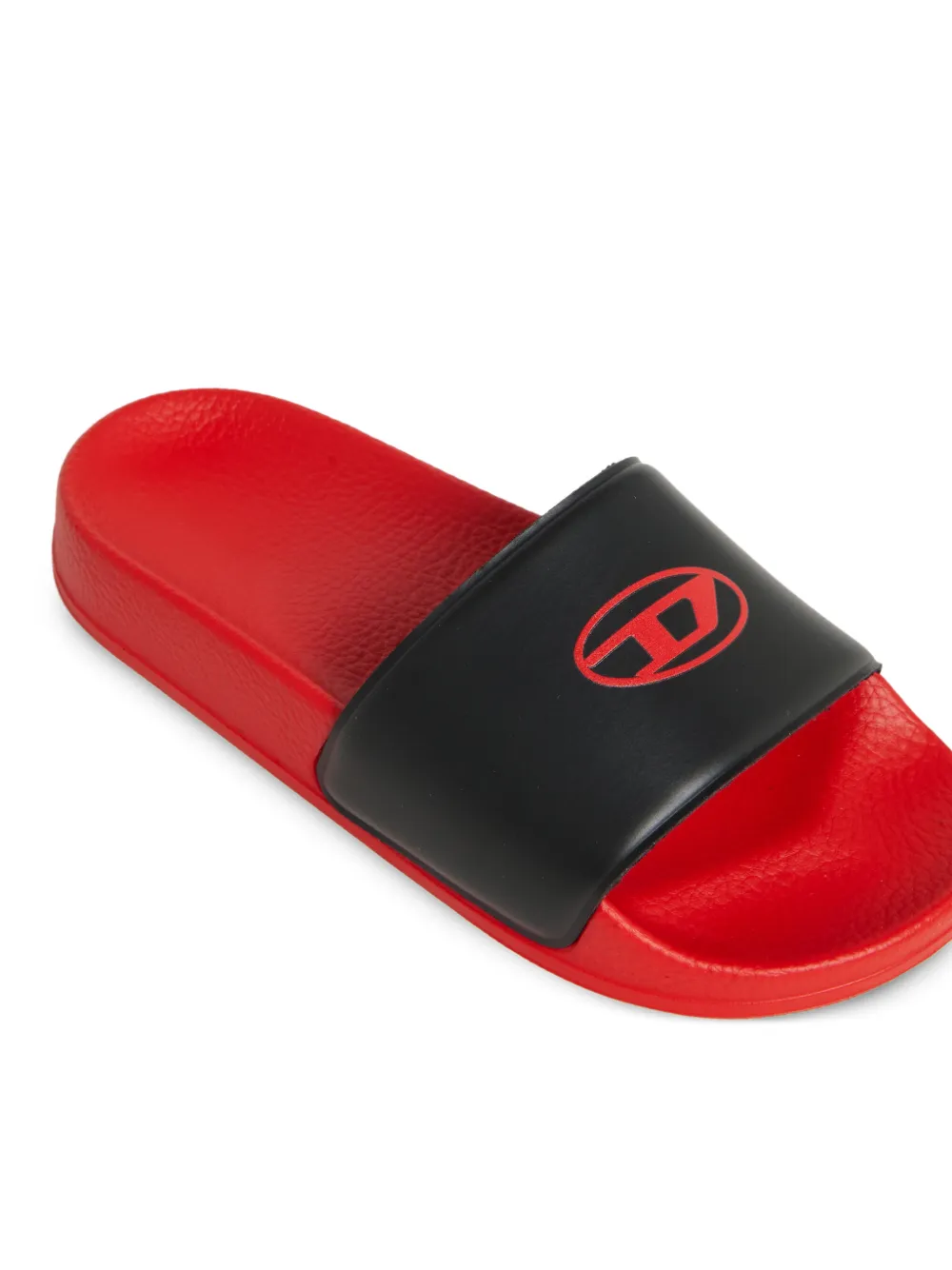 Diesel Kids embossed-logo slides Rood
