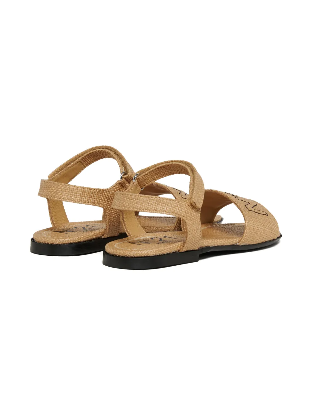 Nº21 Kids Sandalen met geborduurd logo Beige