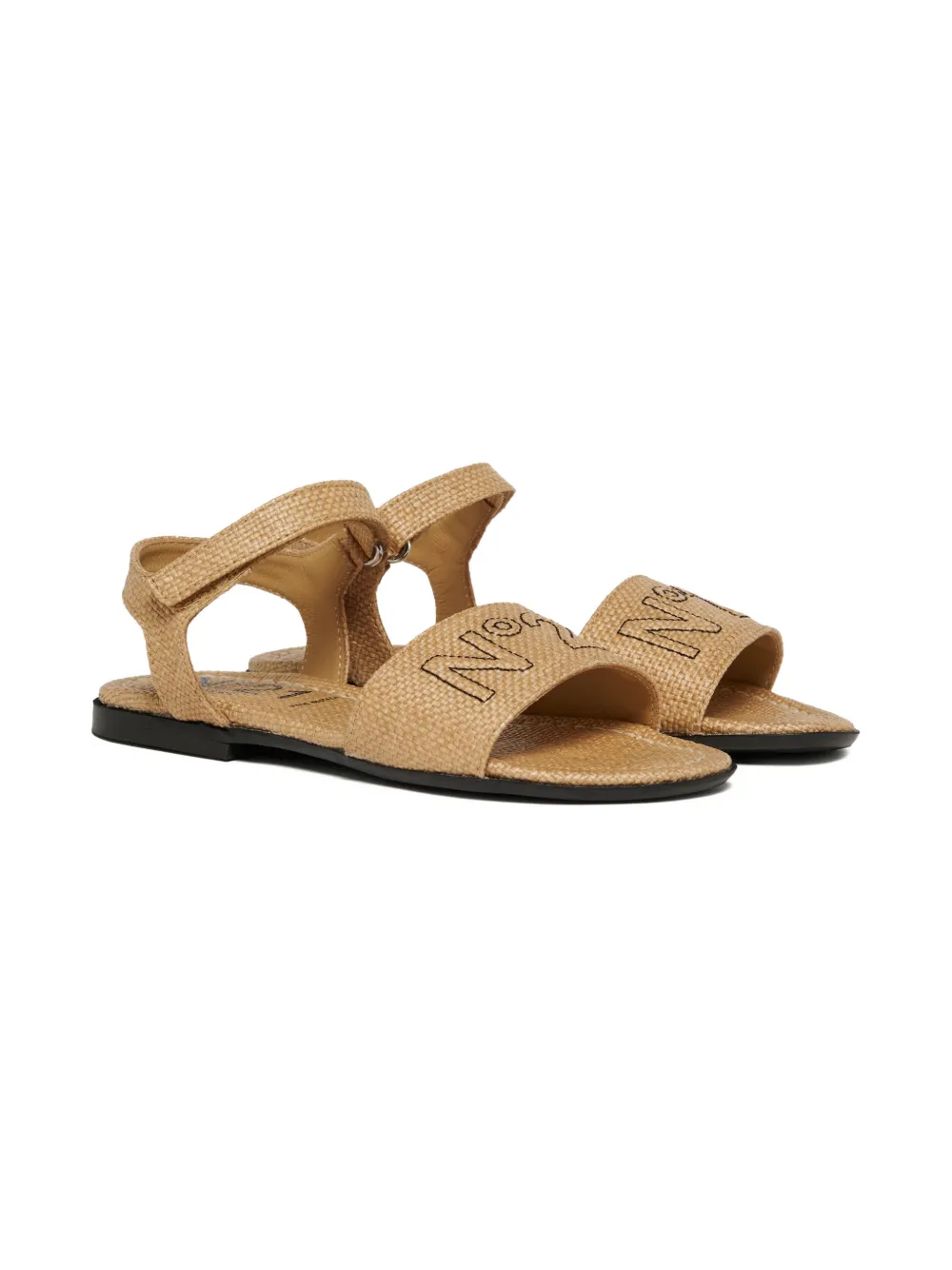 Nº21 Kids Sandalen met geborduurd logo Beige