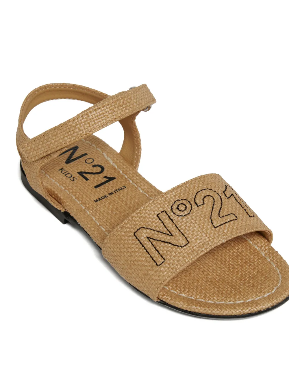 Nº21 Kids Sandalen met geborduurd logo Beige