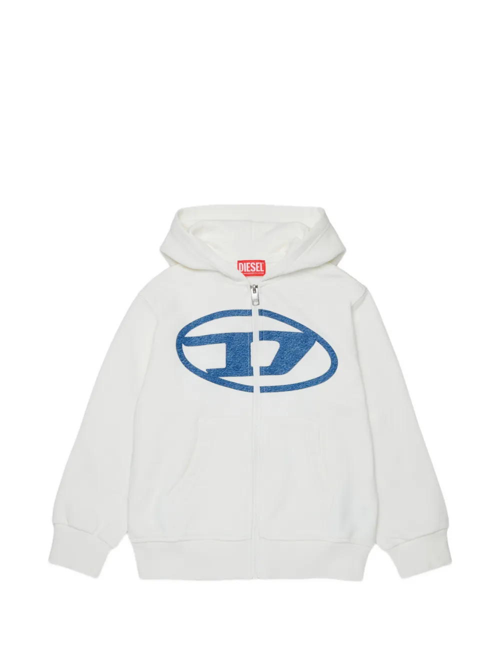 Diesel Kids Slogy Over hoodie - Bianco