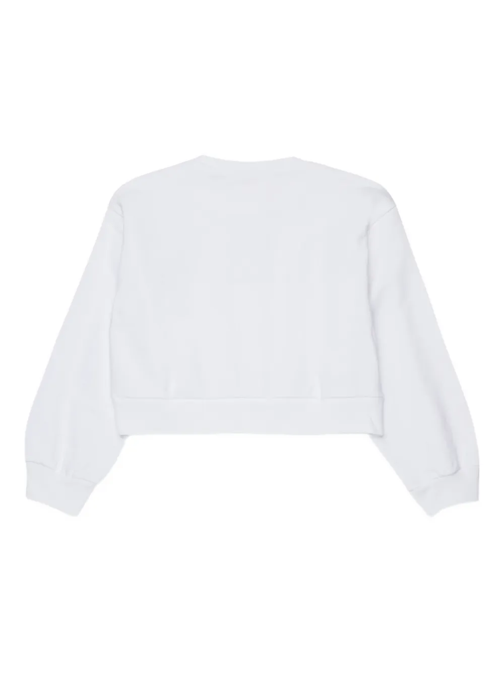  Marni Kids Logo-embroidered Cropped Sweatshirt - White 