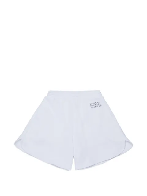 MM6 Maison Margiela Kids bermudas con cordones en la pretina y logo estampado