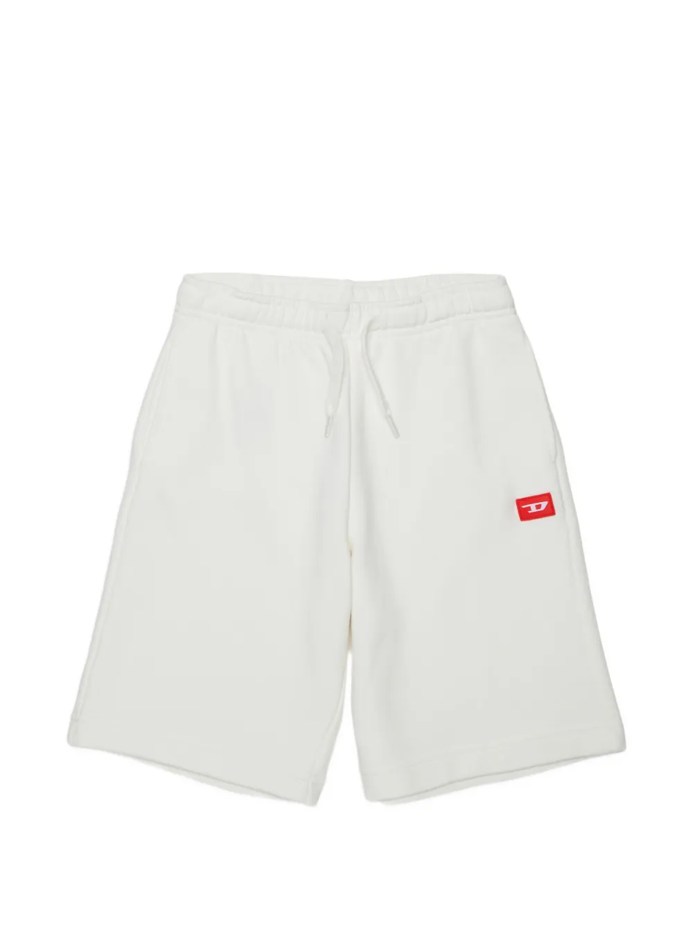 Diesel Kids drawstring logo-patch casual shorts - Bianco