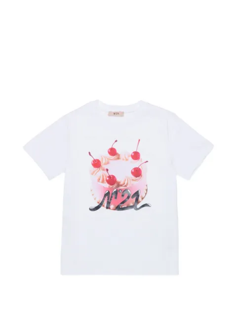 Nº21 Kids cake print T-shirt