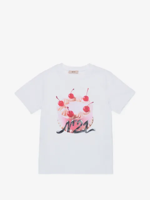Nº21 Kids playera con pastel estampado