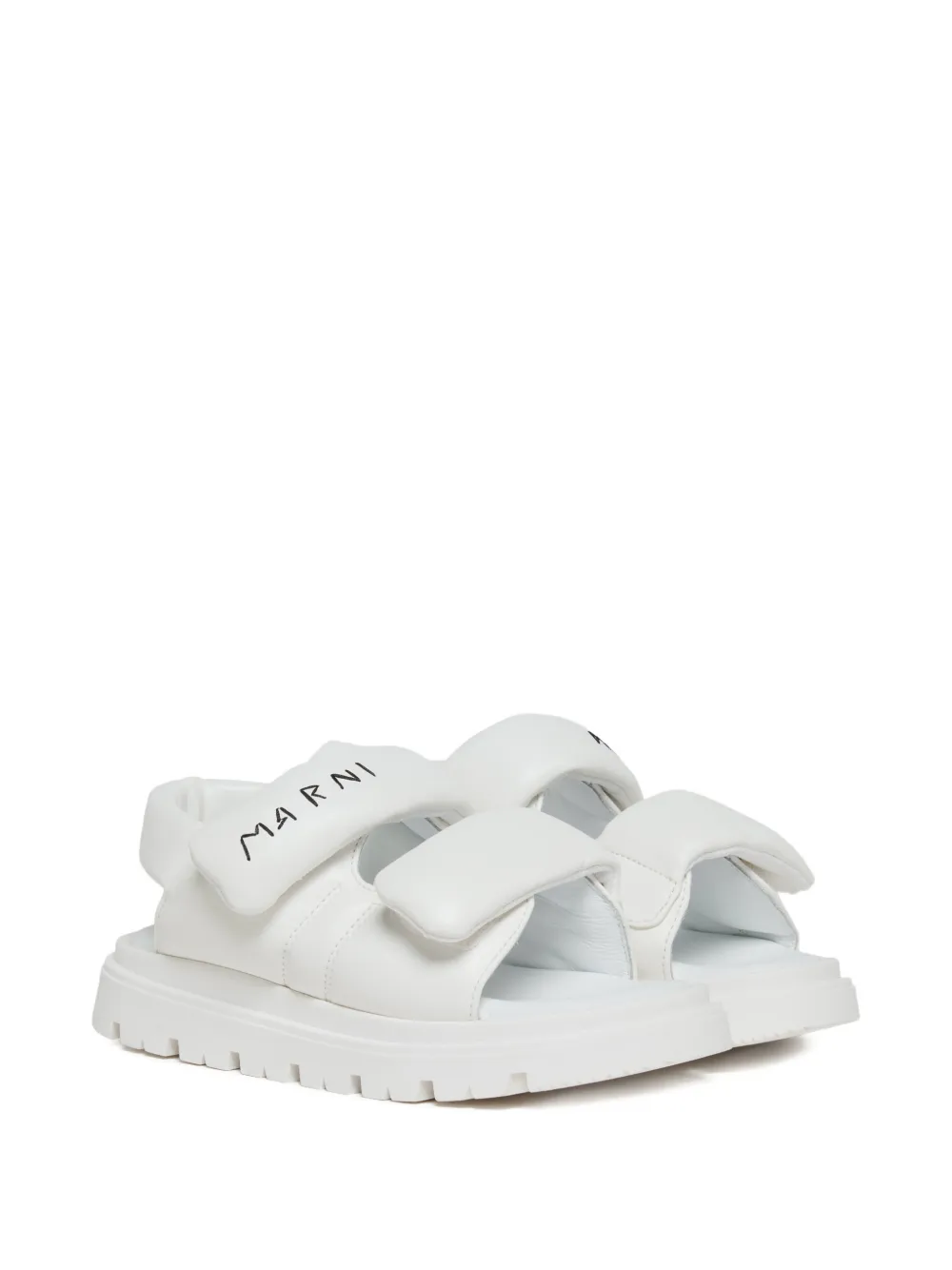 Marni Kids logo-strap sandals - Bianco