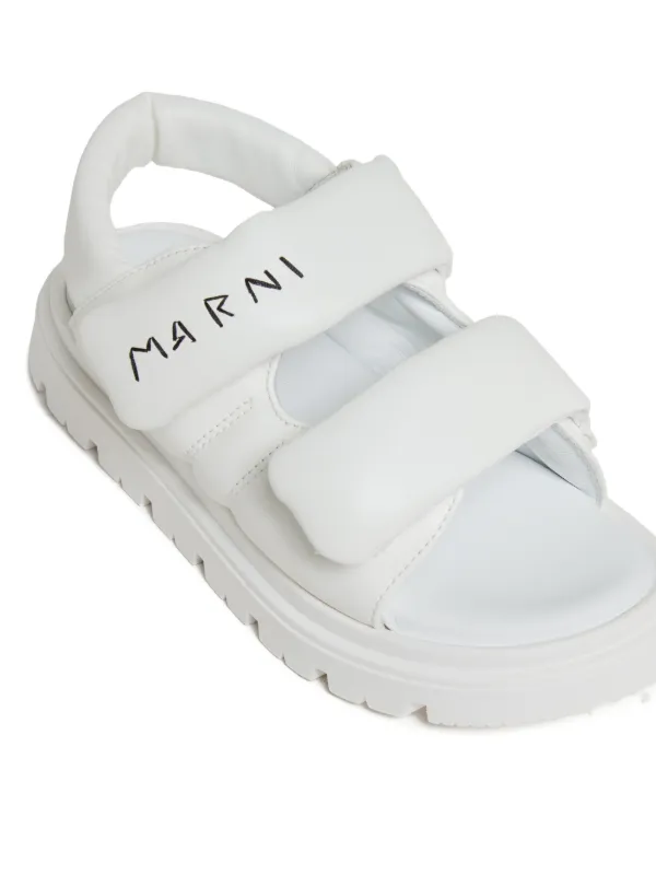 Marni Kids ロゴストラップ サンダル | ホワイト | FARFETCH JP