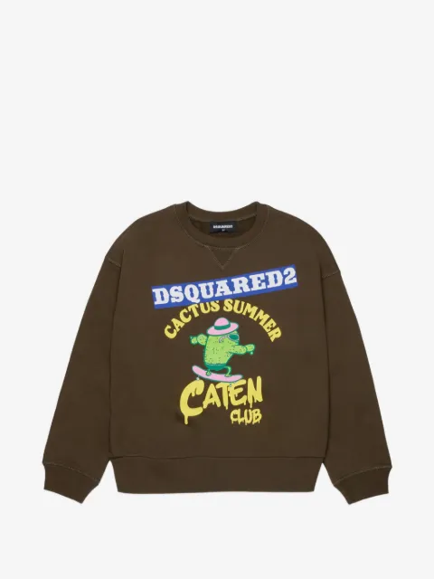 DSQUARED2 KIDS Sweatshirt mit Kaktus-Print