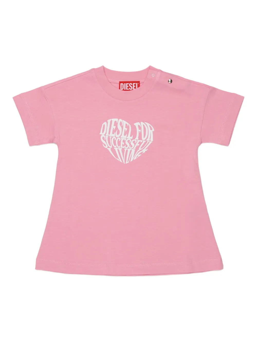 Diesel Kids logo-print T-shirt dress - Pink