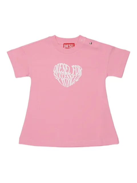 Diesel Kids vestido estilo playera con logo estampado