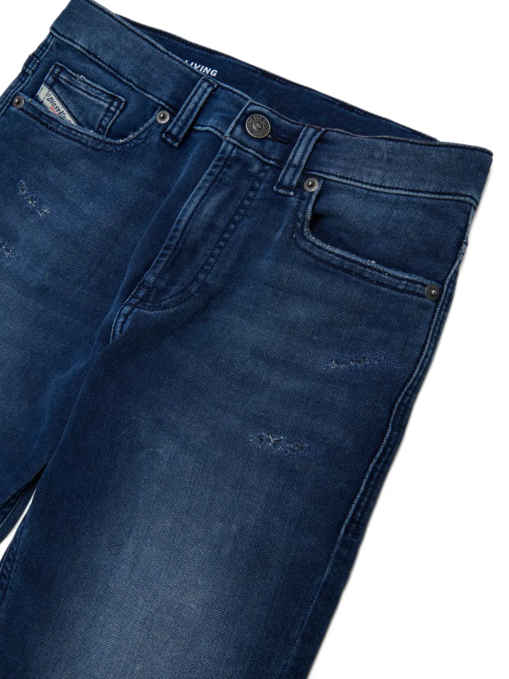 Diesel Kids Jeans met logodetail Blauw