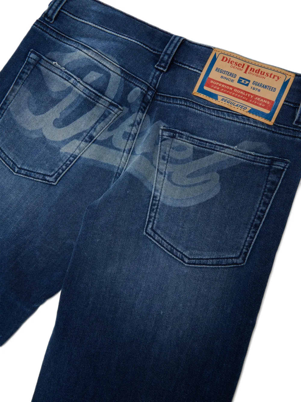 Diesel Kids Jeans met logodetail Blauw