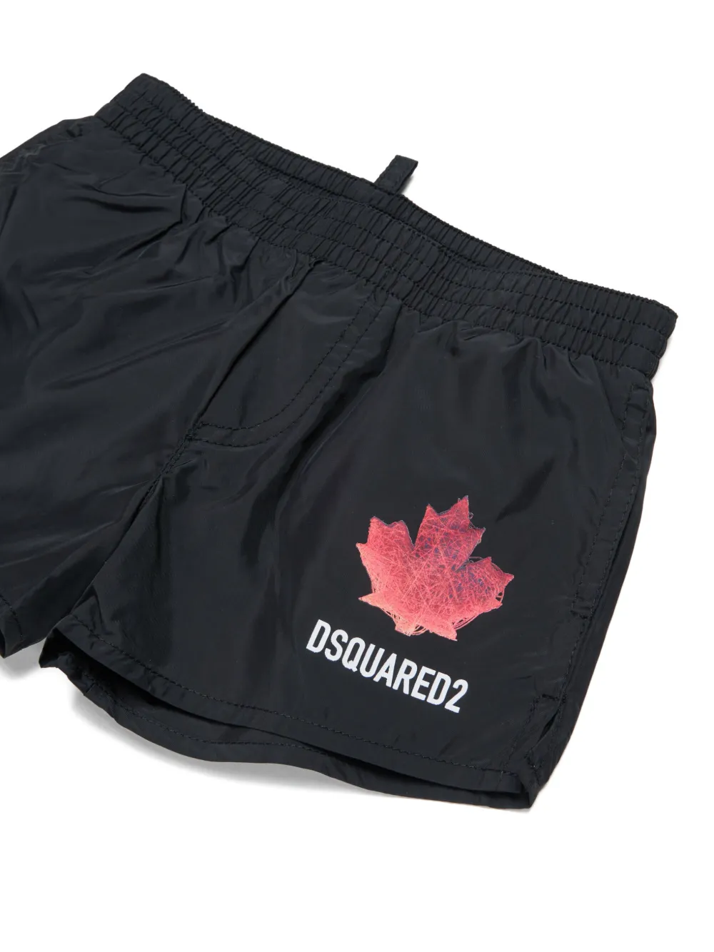  Dsquared2 Kids Leaf-print Swim Shorts - Black 