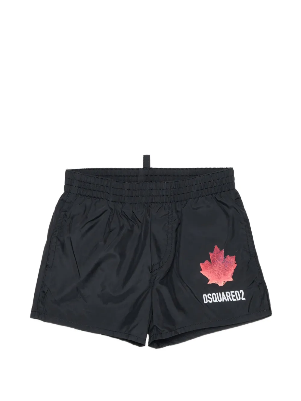 DSQUARED2 KIDS leaf-print swim shorts - Nero