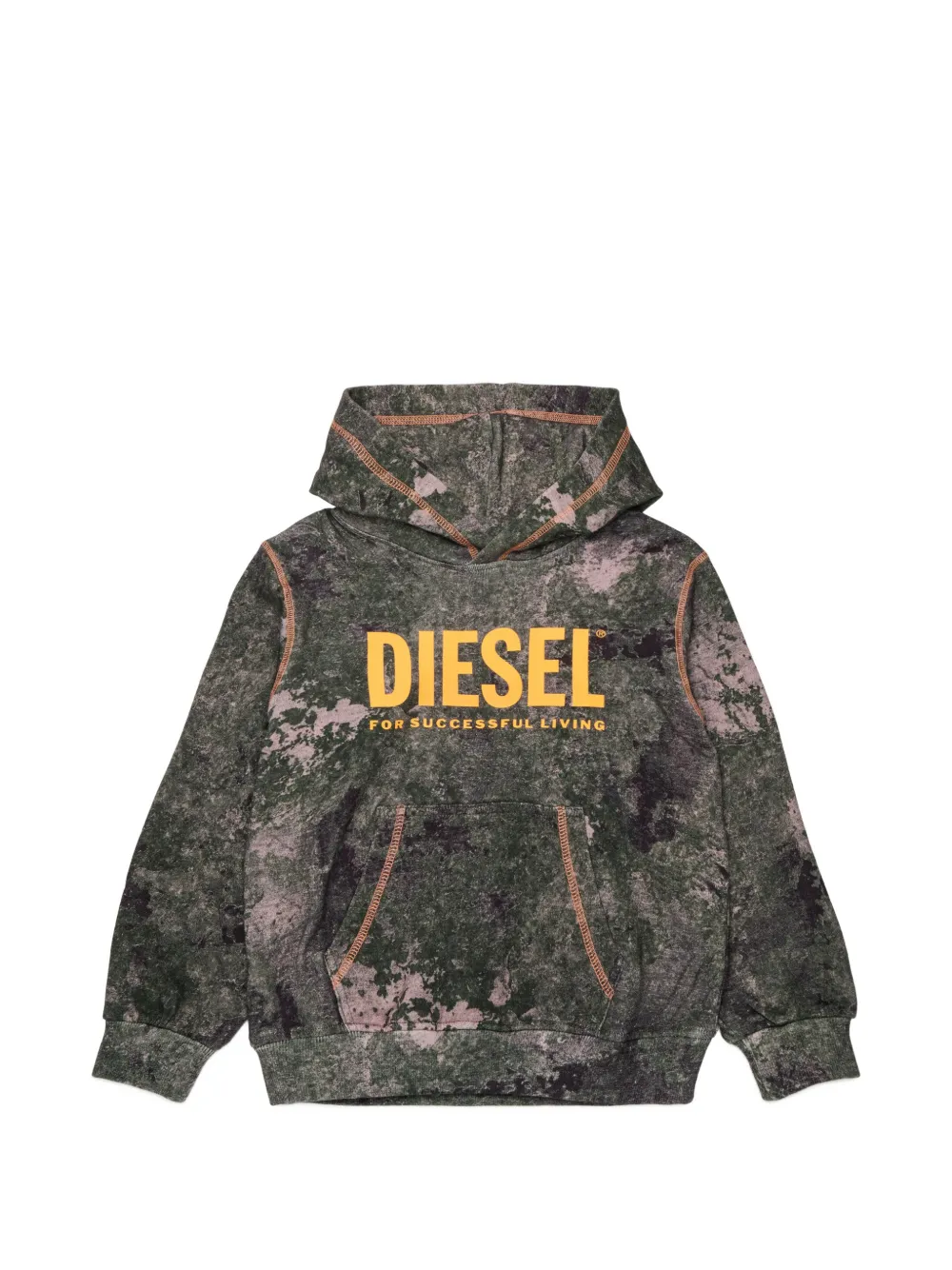 Diesel Kids printed hoodie - Verde