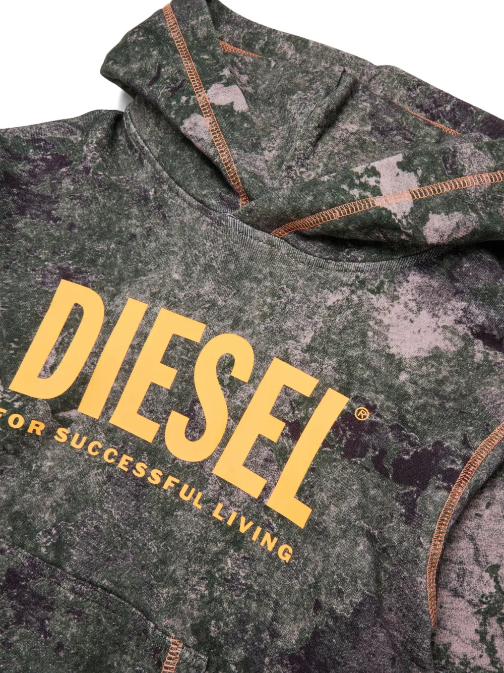 Diesel Kids Hoodie met print Groen