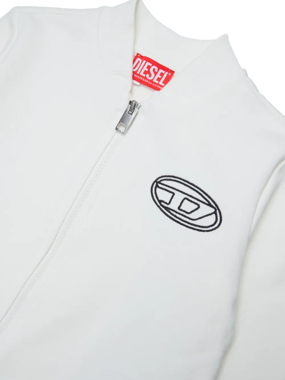 Diesel Kids Skippy sweater met rits Wit