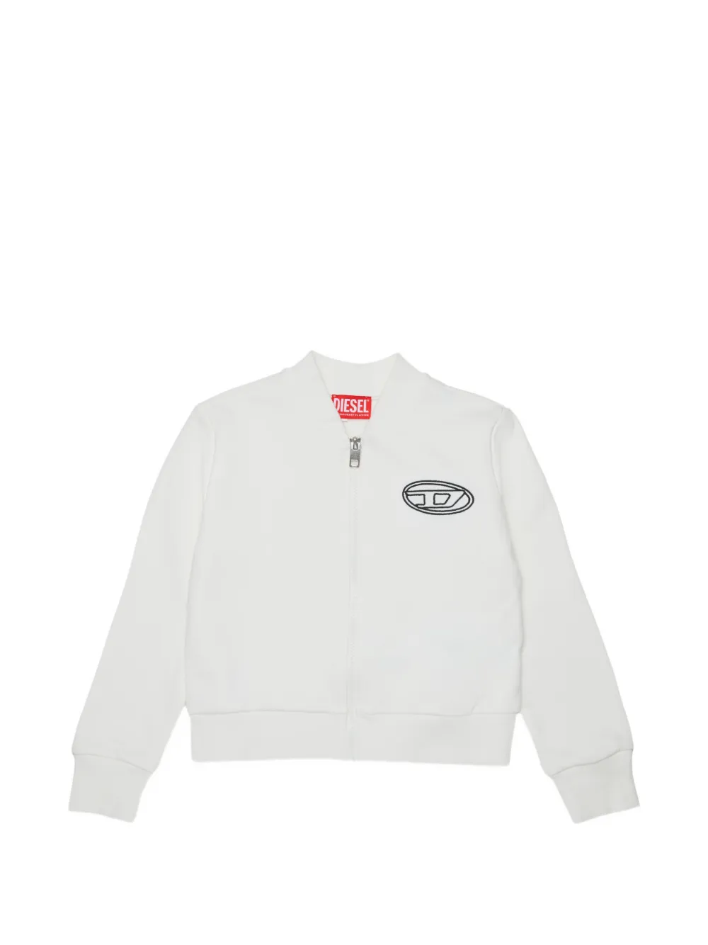 Diesel Kids Skippy zip-up sweatshirt - Bianco