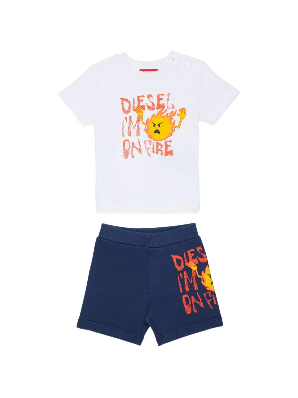 Diesel Kids graphic-print tracksuit set - Bianco