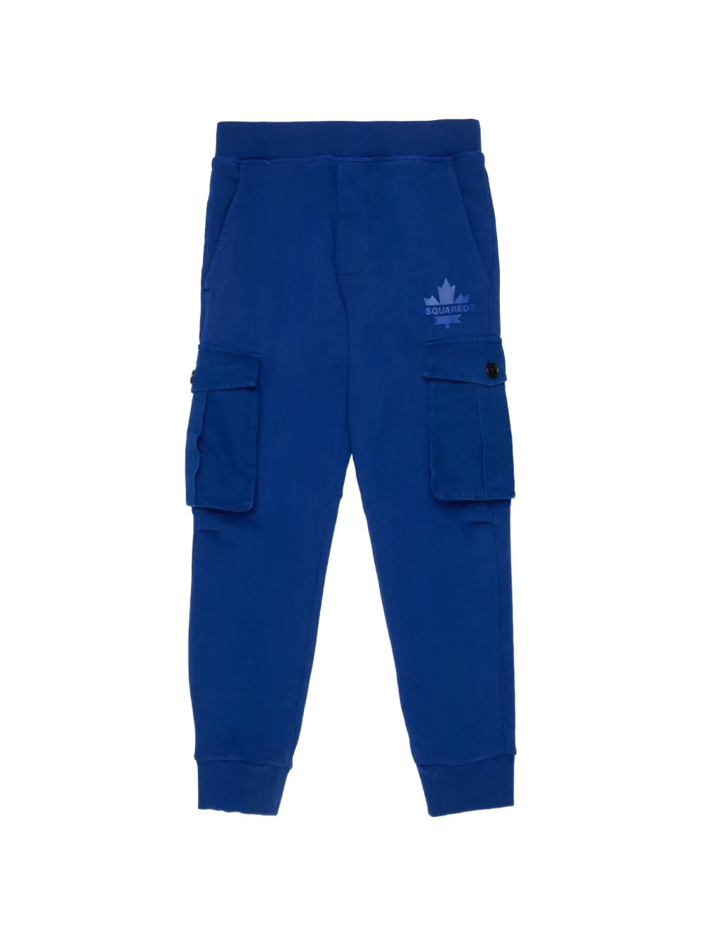 DSQUARED2 KIDS maple-leaf cargo trousers - Blu