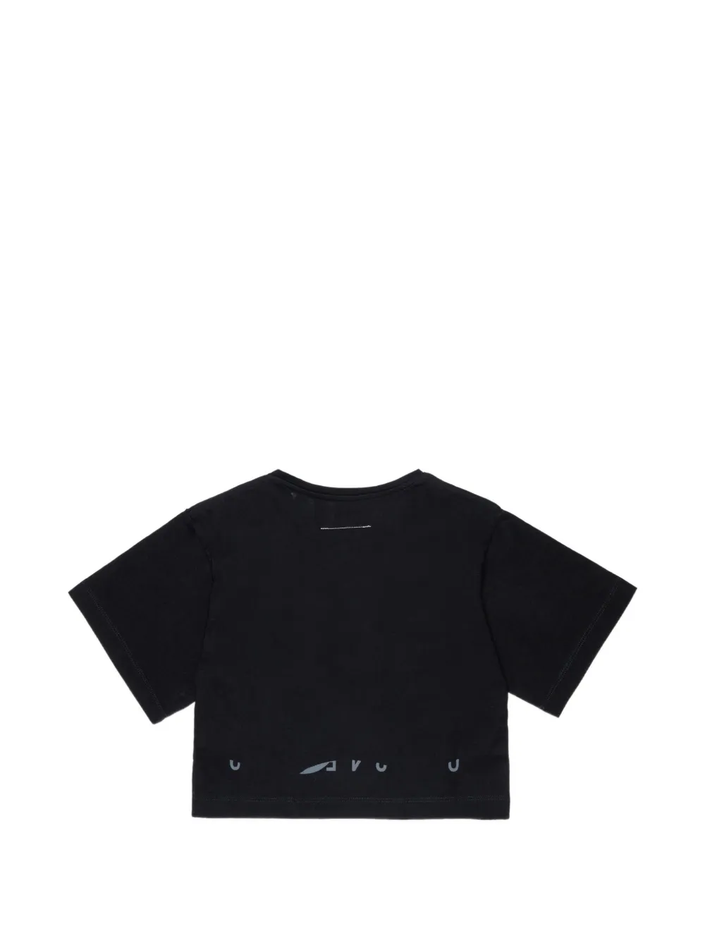 MM6 Maison Margiela Kids Numbered Cropped T-shirt | Black