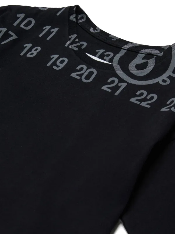MM6 Maison Margiela Kids クロップド Tシャツ | ブラック | FARFETCH JP