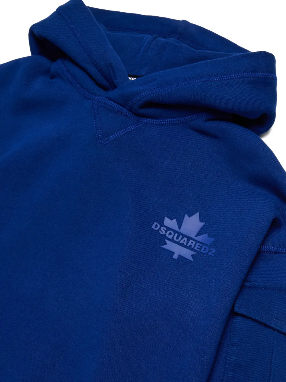  Dsquared2 Kids Maple Leaf Hooded Sweatshirt - Blue 